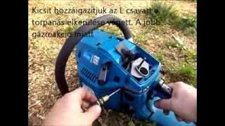 FŰRÉSZ MÁNIA Láncfűrész karburátor beállítás  chainsaw carburetor adjustment GÜDE [upl. by Shina509]