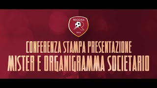 Conferenza stampa presesentazione organigramma societario e mister Pergolizzi [upl. by Yltnerb]