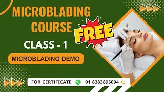 Class 1  Microblading Eyebrows Class  Microblading Eyebrows Online Course  Step By Step [upl. by Nivlac]