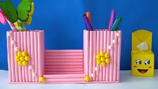 How to Make Paper Pen Holder  Paper Crafts Ideas [upl. by Mccreary]