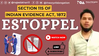 Section 115 Indian Evidence Act EstoppelVibandh [upl. by Esiuol]