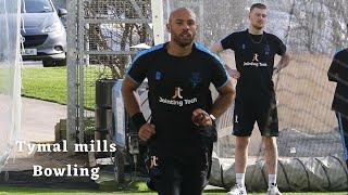 Tymal mills Bowling Action in slow motion [upl. by Nipsirc]