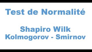 Test de normalité  Kolmogrov Smirnov  Shapiro Test  SPSS [upl. by Lemej102]