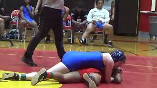 Marqia Miller listens and fights hard to get the pin against Central Macon at 115lbs [upl. by Andrej898]