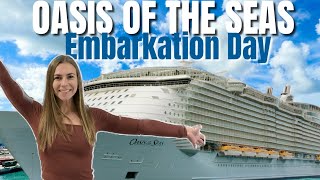 BOARDING OASIS OF THE SEAS  Royal Caribbean Cruise Vlog [upl. by Nahsab]