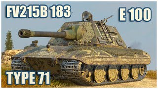 E 100 FV215b 183 amp Type 71 • WoT Blitz Gameplay [upl. by Esenahs]