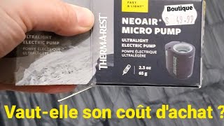 On teste la pompe Thermarest Neoair Micro [upl. by Aitercal]