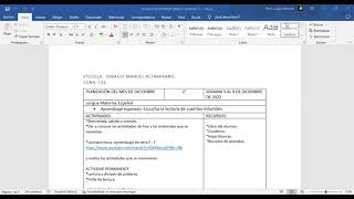 Planeación Diciembre Primer grado de primaria Semana 15 [upl. by Festus861]