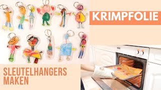 DIY sleutelhangers maken met krimpfolie gift idea 🖤 JUF MUSHI  MushiBeyto [upl. by Cathie]