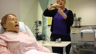 Administering Ventolin using a nebuliser [upl. by Hoopen]