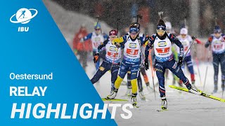 World Cup 2324 Oestersund Women Relay Highlights [upl. by Neuberger283]