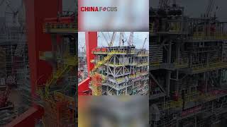 CNOOC completed the installation of large equipment [upl. by Aleahpar]