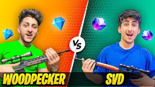 WoodPecker Vs Svd Only One Tap Challenge 😍 50000 Diamond Giveaway💎  Garena Free Fire [upl. by Riebling]