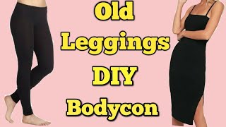 DIY bodycon dress BR Fashion Old leggings to bodycon dress BR Fashion brfashion fashioninfluencer [upl. by Nyrahtak267]