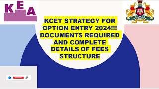 KCET strategy for option entry 2024 [upl. by Renner]