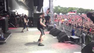 Killswitch Engage Sidestage Heavy MTL Adam D has fun on stage 2012 [upl. by Alamaj]