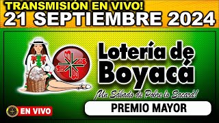 Resultado LOTERIA DE BOYACA SÁBADO 21 de septiembre 2024 loteria loteríadeboyacá [upl. by Essinger]