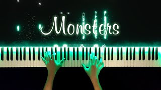 Katie Sky  Monsters  Piano Cover with Strings with Lyrics amp PIANO SHEET [upl. by Aliber231]