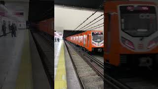 NM22 saliendo de la estación bulevar puerto aéreo de la línea 1 del metro de la CDMX [upl. by Josi370]