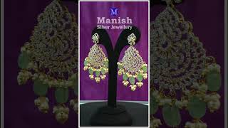 Earrings Pure Silver Jewellery Designs  Manish silver jewellery  jewellery fashion [upl. by Philbrook]