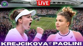 LIVE🔴 Barbora Krejcikova vs Jasmine Paolini  Wimbledon 2024  FINAL [upl. by Yllib116]