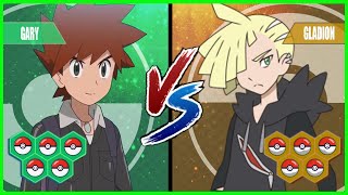 Pokemon Battle Pedia Gary Vs Gladion [upl. by Carce440]