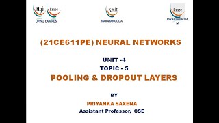 UNIT 4POOLING LAYER amp DROPOUT LAYER [upl. by Aicirtal104]