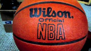 rare vintage Wilson official NBA leather game ball unboxing amp review preSpalding amp indoors only [upl. by Elihu]