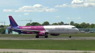 Full HD  A321231  Wizz Air take off at EDJAMemmingen Airport  062019 [upl. by Harve]