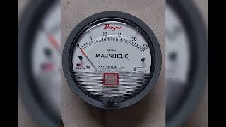 DWYER INSTRUMENTS MAGNEHELIC DIFFERENTIAL PRESSURE GAUGE RANGE 025 MBAR [upl. by Nagar907]