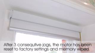 How To Reset A Somfy RTS Electric Roller Blind To Factory Settings [upl. by Gnemgnok]