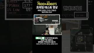 7600  4060TI 배틀그라운드 FHD 해상도 하옵션 프레임 테스트 영상 [upl. by Baillie826]