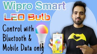 Wipro Smart Bulb setup 9W  How to connect Wipro smart bulb with Mobile Hotspot [upl. by Aklim]