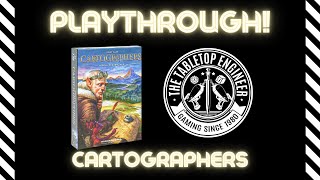 Cartographers  Playthrough  Game 1 [upl. by Hairas822]