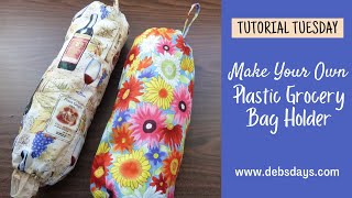 Make Your Own Plastic Grocery Bag Holder  Easy DIY Fabric Sack Storage [upl. by Ikram]