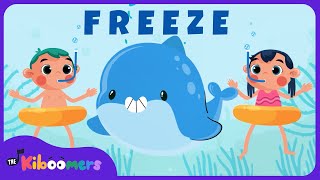 Ocean Animals Freeze Dance  The Kiboomers Kids Dance Songs and Nursery Rhymes [upl. by Assila342]