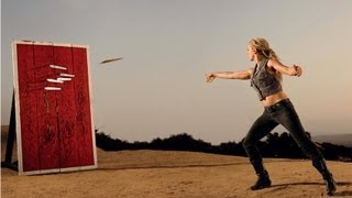 Knife Throwing Trick Shots [upl. by Arriaes823]