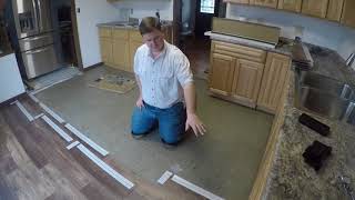 Tommy Retro Installing Congoleum Care Free Plank System Vinyl Flooring [upl. by Namyl]