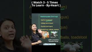 EXAMPLES OF BASIDIOMYCETES CLUBFUNGI With QuickShot Biology  Poonam  shortsneetbiology [upl. by Amanda]