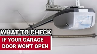 What To Check If Your Garage Door Wont Open  Ace Hardware [upl. by Ck]