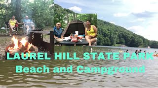 Tour Around Laurel Hill State Park Beach and CampgroundLaurel Hill LakeNature Vlog [upl. by Nnayecats707]