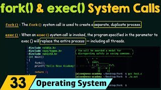 fork and exec System Calls [upl. by Schiff382]