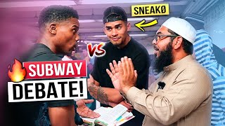 😱🔥EXCITING DEBATE SNEAKÖ amp Shaykh Uthman Takes on NY Street Preacher Part 1 [upl. by Yras]