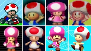 Evolution of Toad amp Toadette in Mario Kart Games 19922017 [upl. by Norry]