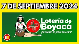 Resultados LOTERIA DE BOYACA Hoy 7 de SEPTIEMBRE de 2024 [upl. by Lubbock]