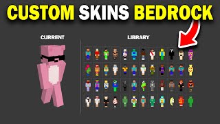 How to Add a Custom Skin in Minecraft Bedrock in 2024 [upl. by Annahsit]