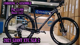 UNBOXING  ASSEMBLE  2021 GIANT XTC SLR 2 BLACK [upl. by Lennej]