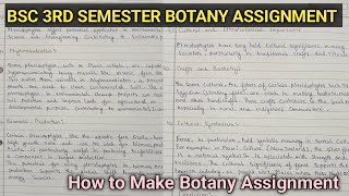 Bsc 2nd Year 3rd Semester Botany Assignment  Easy way to Make Botany Assignment📗Botany Assignments [upl. by Adnovahs548]