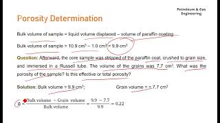 Rock Porosity Determination  Formula amp Calculations [upl. by Alemrac317]