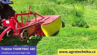 Farmtrac 680 a bubnová sekačka Akpil 165 [upl. by Nirej566]